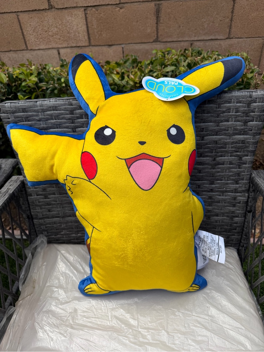 Pokémon Squeeze Yellow & Blue Character Plush Pillow - Red Cheeks